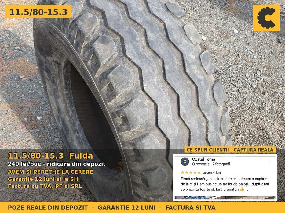 Anvelope Cauciucuri 11.5/80-15.3 11580153 Fulda Remorca SH FACTURA TVA