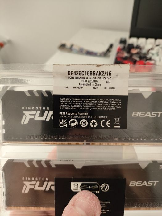 Kingston Fury  RGB 16GB ddr4 2666Mhz RAM