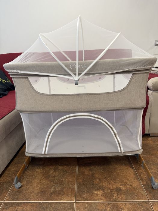 Co-sleeper MoMi, Smart Bed 4 in 1 - Beige in stare impecabila.