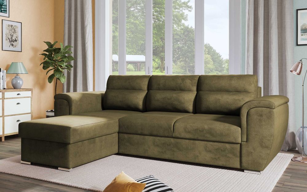 ПРОМОЦИЯ! Удобен ъглов диван с универсален ъгъл, функция сън и ракла!