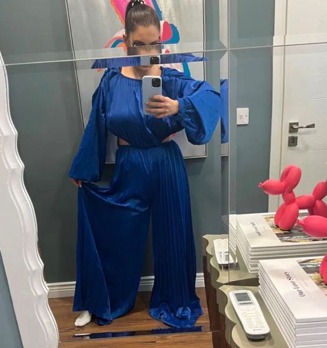 Син елегантен гащеризон