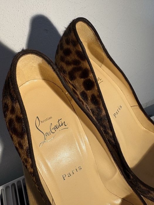 Christian Louboutin Pigalle 100 Pony Calfskin Animal Print 39.5