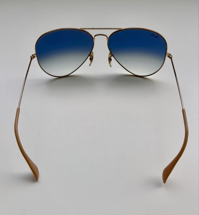 Ray-Ban RB3025 Aviator 62-14 Blue Gradient Mirror;Italy;отлични