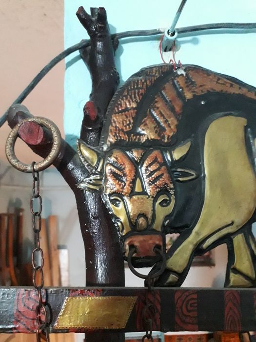 Чеканка бык.в отличном состоянии