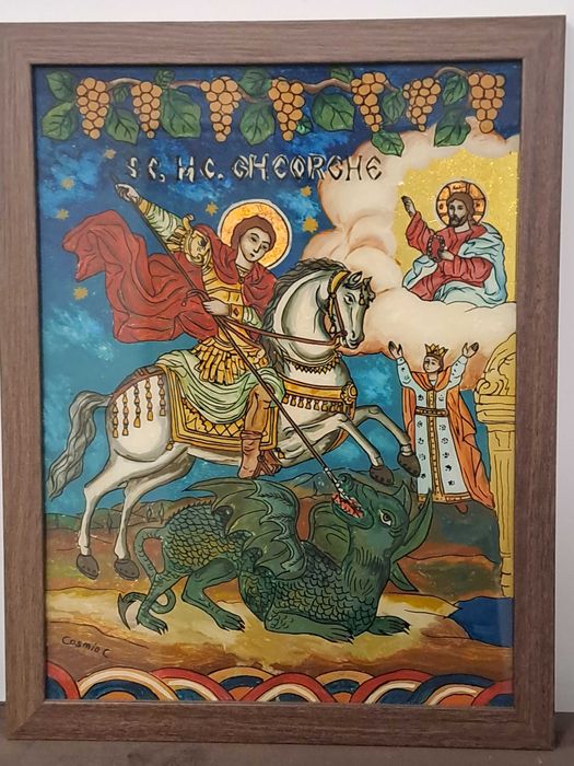 Vand icoane pe sticla 4 bucati