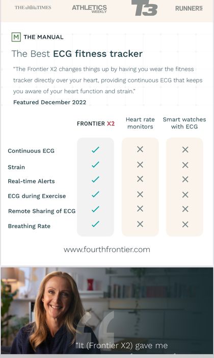 Fourth Frontier X2 ЕКГ сензор за сърдечно здраве и спорт.