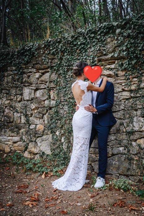 Дълга булчинска рокля