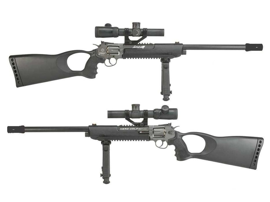 Pusca airsoft HERD WOLF -revolver 4J airsoft- 6 cartuse fara luneta
