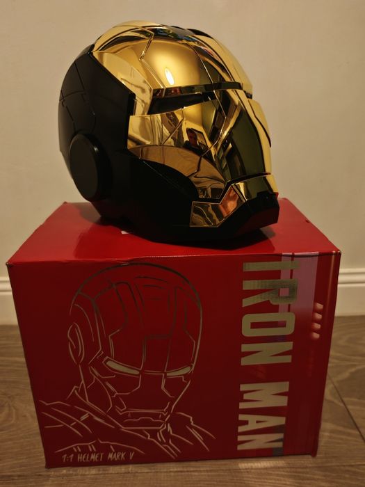 Casca electrica Iron Man MK5 1:1 PREȚ PROMO,telecomanda,comanda vocala