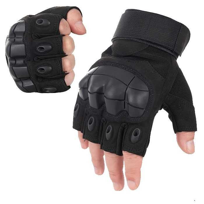 Мото ръкавици Automat, Без пръсти, Черен