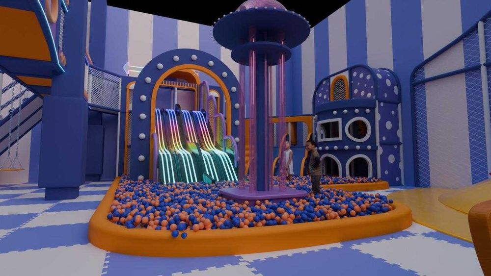 Детский лабиринт, детский игровой парк.