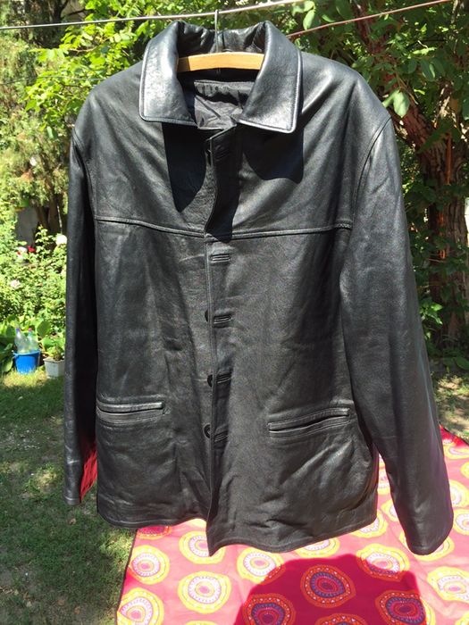 Geaca barbateasca de piele, noua