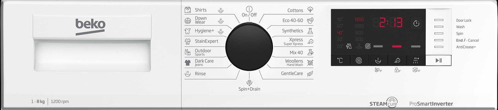 Нова инверторна пералня Beko WUE-8622 XW, 60 см, 8 кг