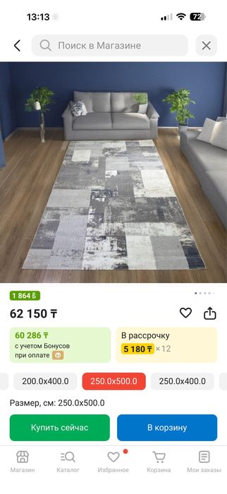 Ковер в зал 300*500