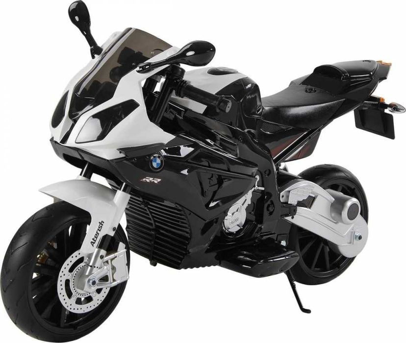 Motocicleta electrica copii 12V 90W BMW 528 RR roti eva  scaun piele
