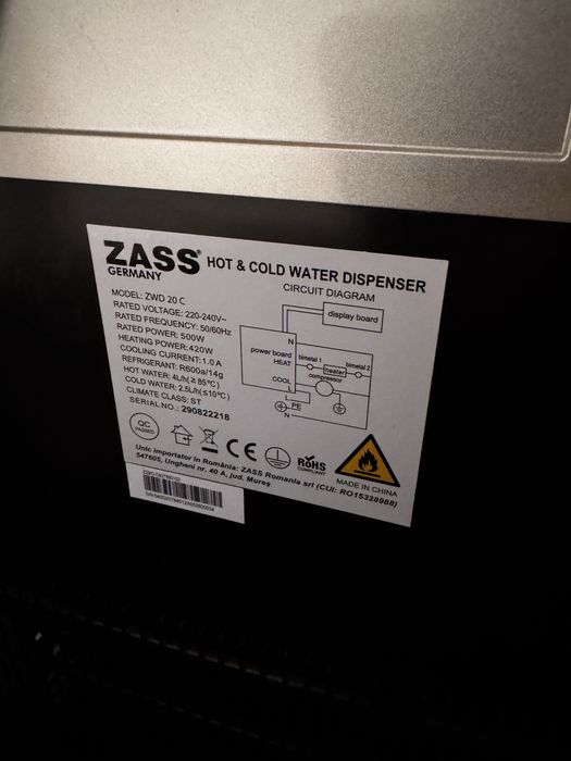 Dozator apa de podea cu compresor ZASS, apa calda/apa rece