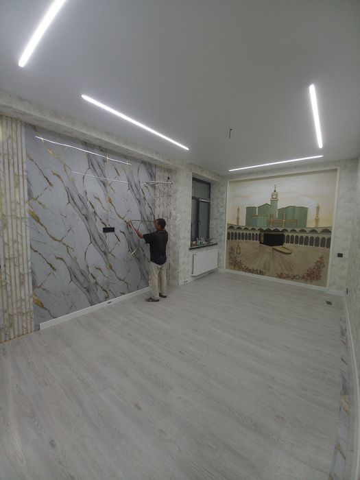 Поклейка обоев и Молярние работы.