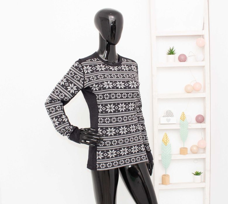 Kari Traa дамска блуза сива термо бельо 60% мериносна вълна L