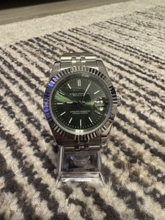 Seiko Mod Datejust Olive Green