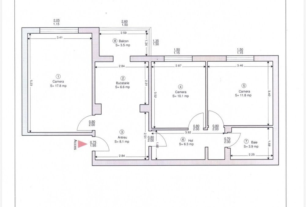PB cu 3 camere - Etajul II. - Decebal - IMOBIHOR