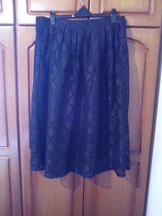 fusta lunga dantela neagra 22GB/50D,maxi,eleganta,pentru ocazii