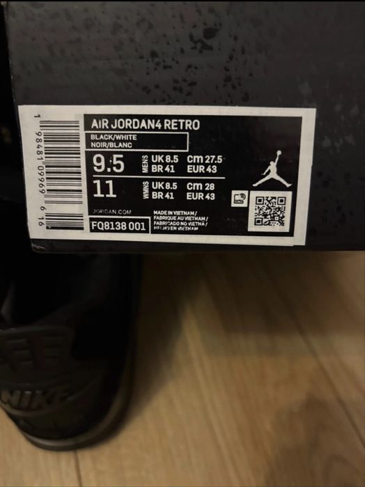 Jordan 4 black noi