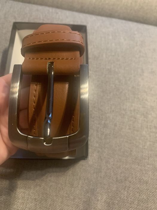 Curea piele barbateasca maro deschis , 120 cm