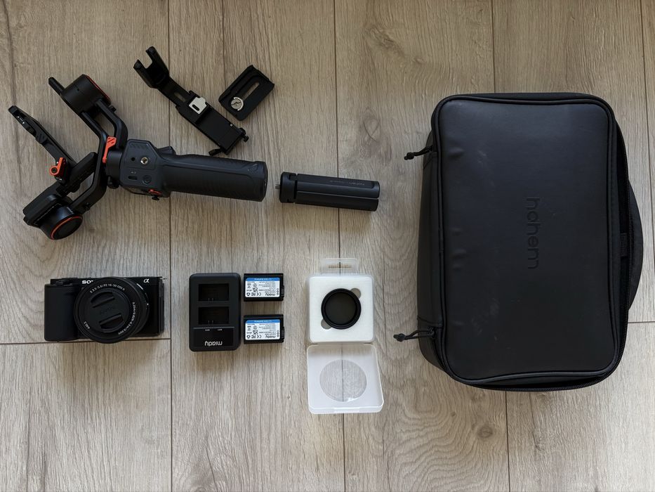 Sony ZV-E10 16–50mm + Hohem iSteady MT2 + батерии и ND филтър