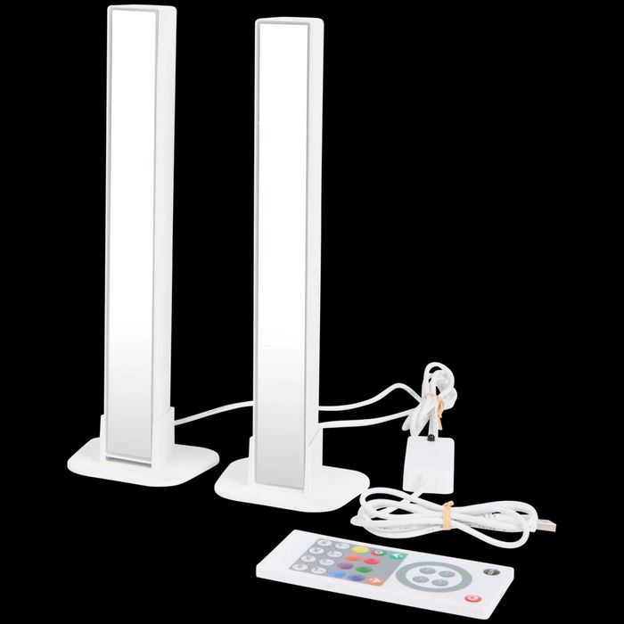 Set 2 Lămpi LED Inteligente RGB Efecte Lumina Dinamica  ALB