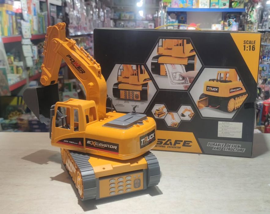 Сейф - копилка - игрушка Экскаватор со звуком