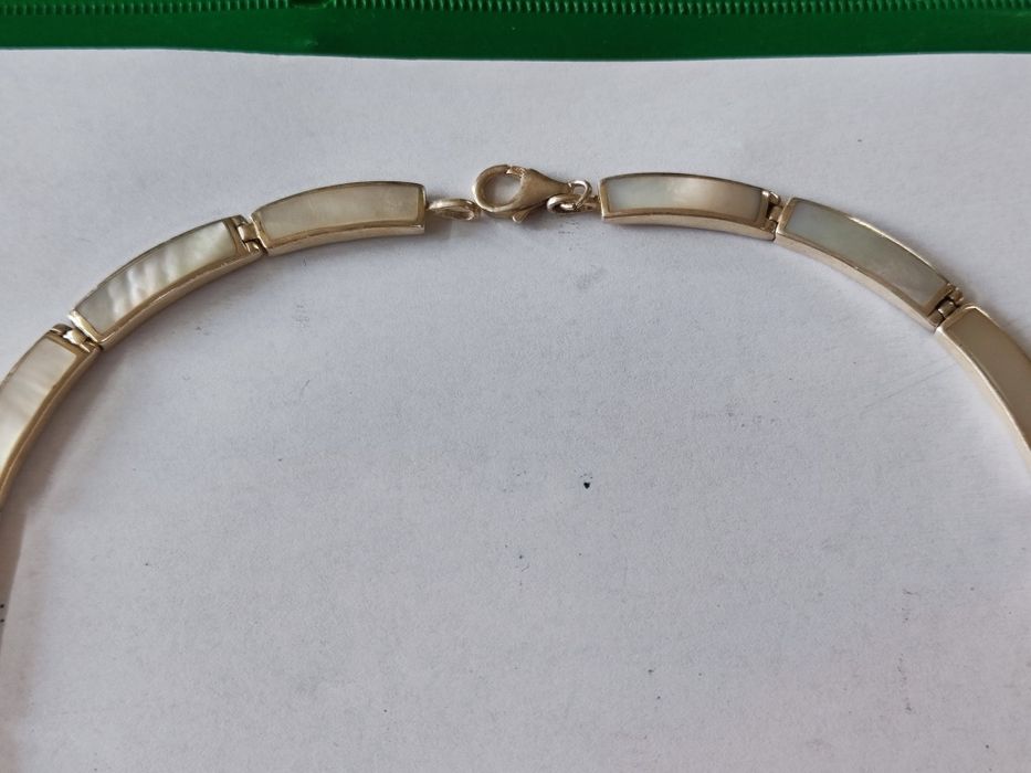 Сребърен комплект колие и гривна 925