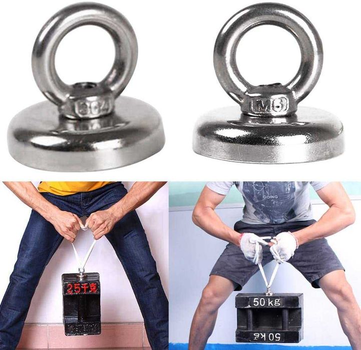 36mm 50кг Магнит за магнитен риболов, с кука (халка) Magnet fishing