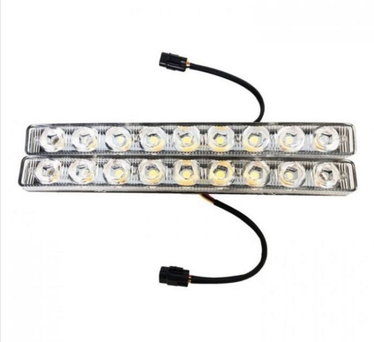 Бяла светлина LED DRL Дневни светлини 9 лед диода, 6000k