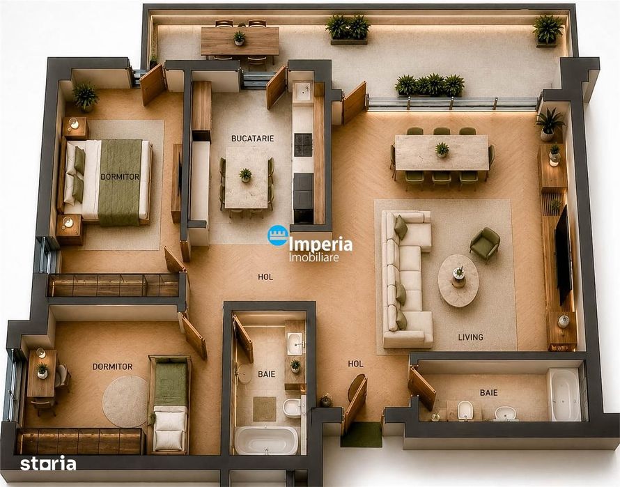 Apartamente Noi Bucium, 3 cam, Proiect Boutique, Zona Verde — fotografia 3