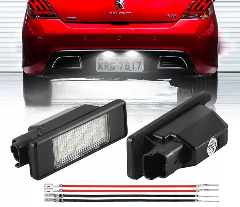 Лед плафони за регистрационния номер за Пежо Peugeot крушки LED