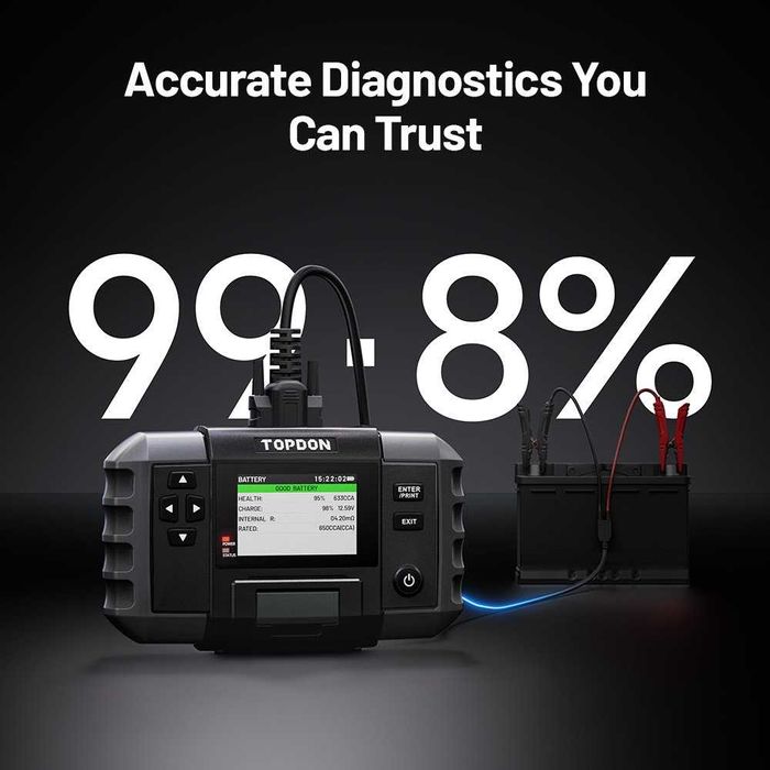 TOPDON BT600 Plus 12/24V професионален тестер за акумулатори