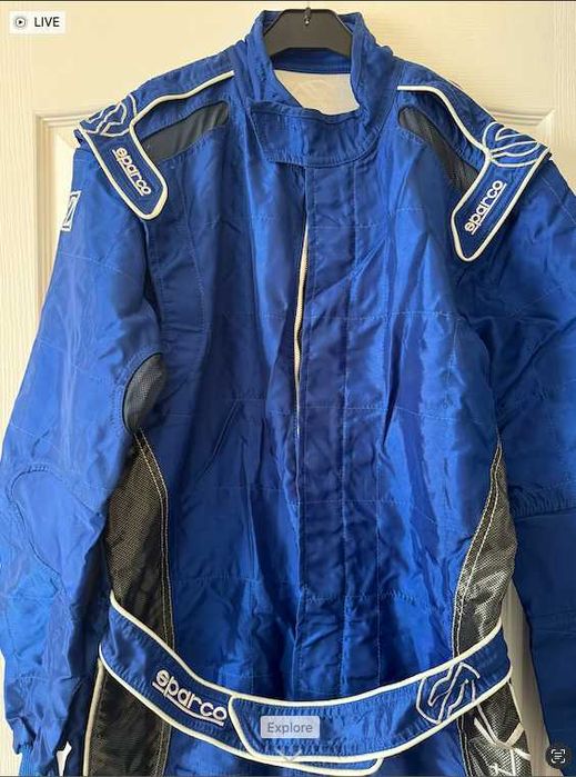 Pachet complet raliu Sparco – costum, ghete, mănuși si casca