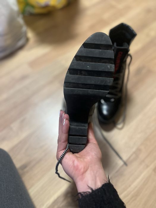 Кожени обувки на ток Calvin Klein Jeans