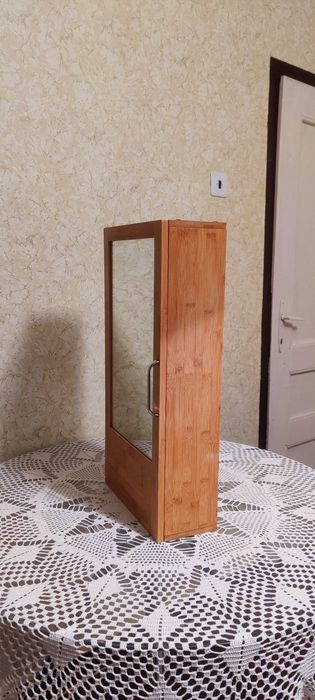 Стилно бамбуково шкафче за баня, кухня, спалня или хол