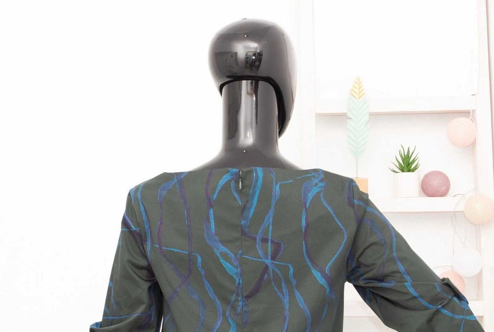 COS оригинална дамска блуза синьо зелена 34 XS