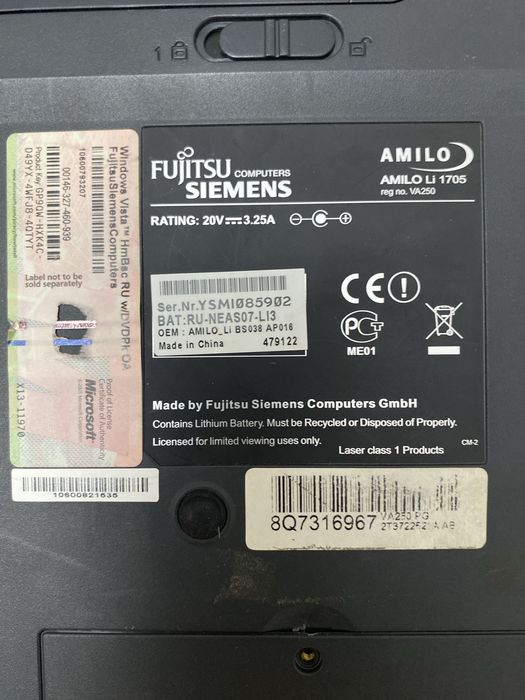 Ноутбук fujitsu siemens