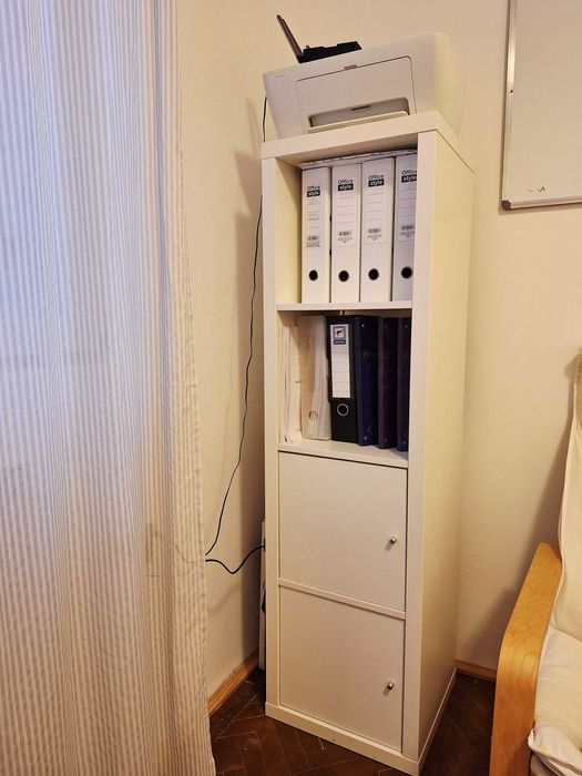 Etajera alba Ikea, 2 rafturi, 2 usi