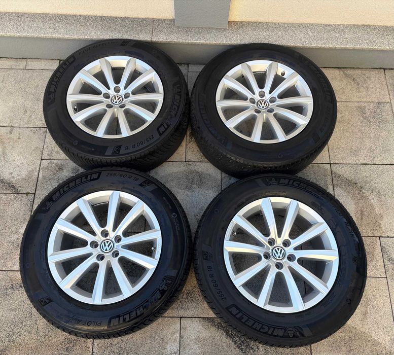 Roti r18 iarna VW Touareg 3 5x112 anvelope 255 60 r18 Michelin
