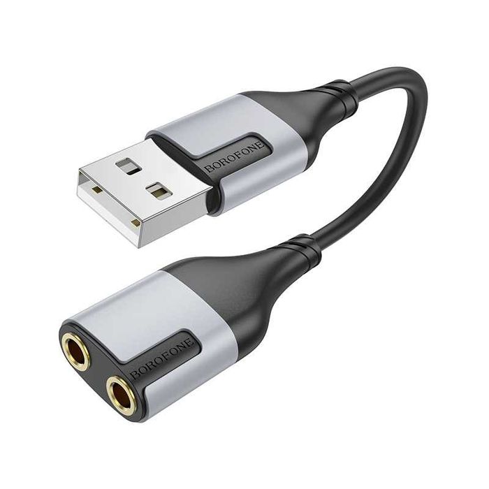 Borofone BV19 USB-A to 3.5mm Цифровой аудиоконвертер наушник микрофон