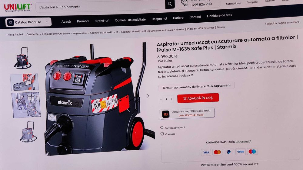 Aspirator cu scuturare automata  iPulse M-1635 Starmix