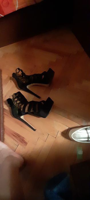 Дамски сандали официални черни