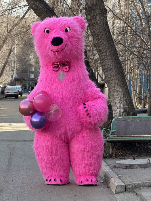 Аниматор розовый мишка