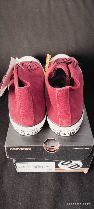 CONVERSE tenisi high piele bordo 39,noi in cutie