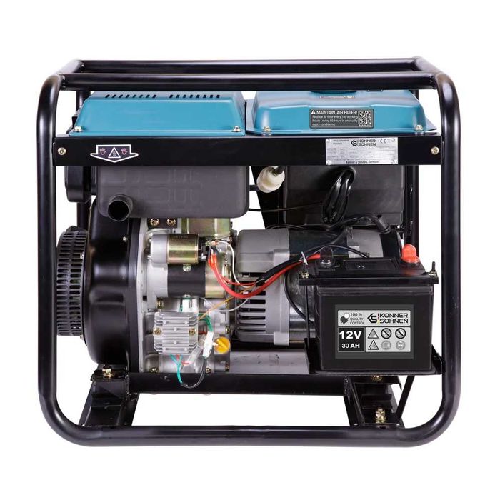 Generator de curent diesel monofazat 230V, 5,5 kW "Könner & Söhnen" model KS 6100HDE (EURO V)