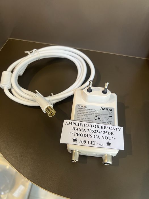 Amanet Royal CB: Amplificator bb catv Hama 205234/ 25db ca nou